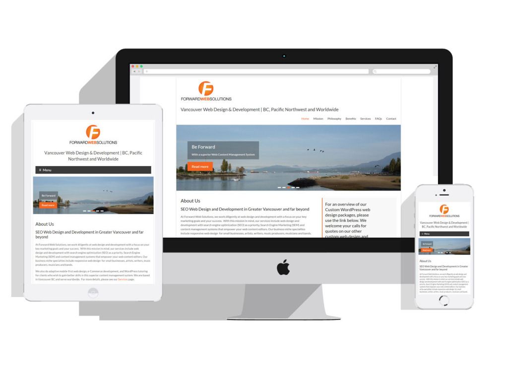 Forward Web Solutions - Responsive Mobile-First Content Management custom WordPress web design